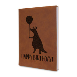 Animal Friend Birthday Leather Sketchbook - Small - Double Sided (Personalized)