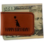 Animal Friend Birthday Leatherette Magnetic Money Clip - Double Sided (Personalized)
