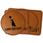 Animal Friend Birthday Faux Leather Iron On Patch (Personalized)