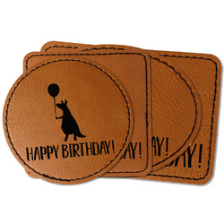 Animal Friend Birthday Faux Leather Iron On Patch (Personalized)