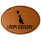 Animal Friend Birthday Leatherette Patches - Oval