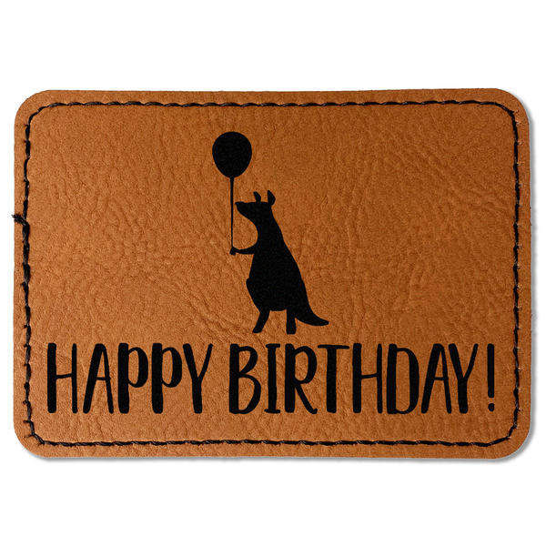 Animal Friend Birthday Leatherette Patches - Rectangle