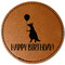 Animal Friend Birthday Leatherette Patches - Round