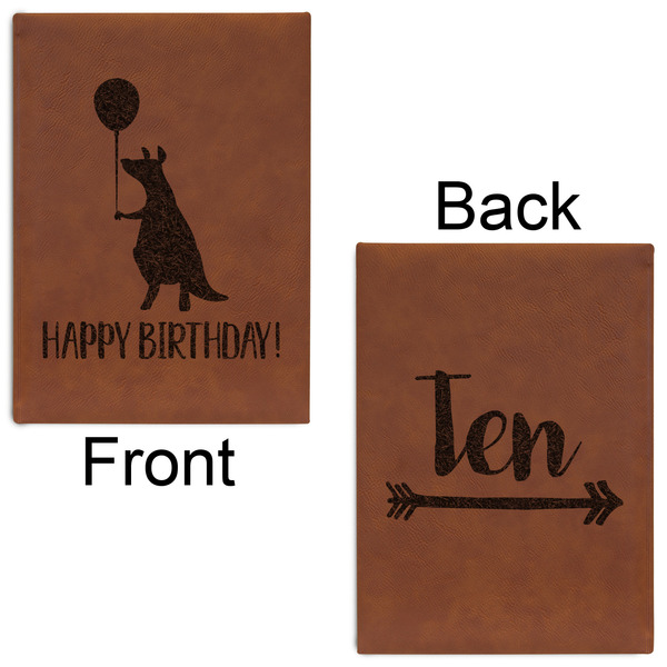Animal Friend Birthday Leatherette Sketchbooks - Large - Double Sided - Front & Back View