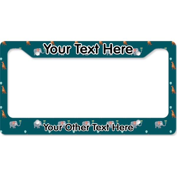 Custom Animal Friend Birthday License Plate Frame - Style B (Personalized)
