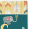 Animal Friend Birthday Linen Placemat - DETAIL