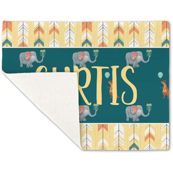 Animal Friend Birthday Linen Placemat - Folded Corner (single side)