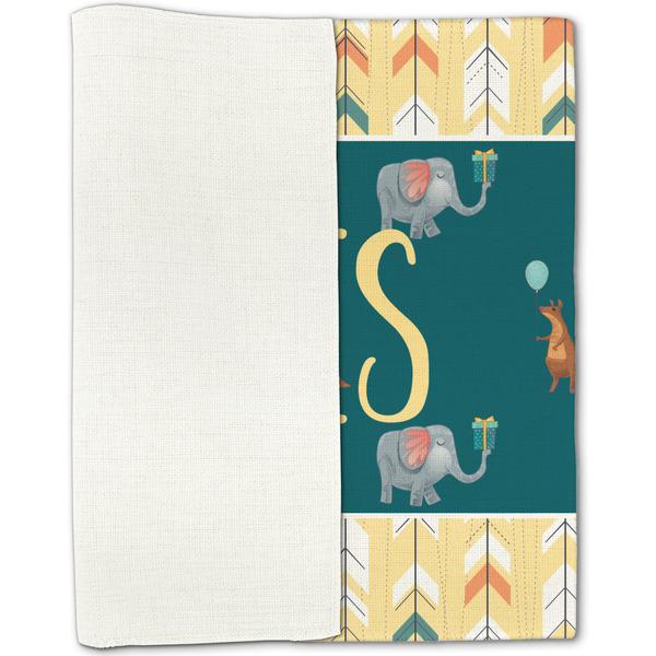Animal Friend Birthday Linen Placemat - Folded Half