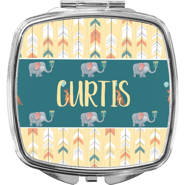 Custom Animal Friend Birthday Compact Makeup Mirror (Personalized)