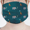 Animal Friend Birthday Mask - Pleated (new) Front View on Girl