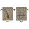 Animal Friend Birthday Medium Burlap Gift Bag - Front & Back (Personalized)