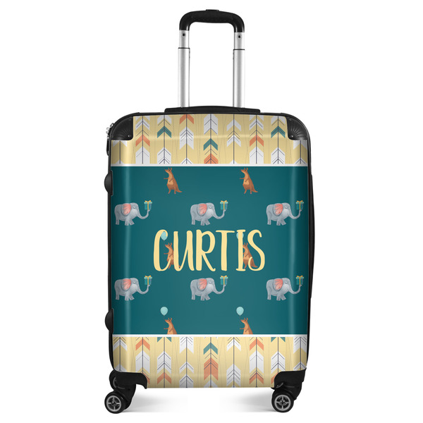 Custom Animal Friend Birthday Suitcase - 24" Medium - Checked (Personalized)