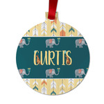 Animal Friend Birthday Metal Ball Ornament - Double Sided w/ Name or Text