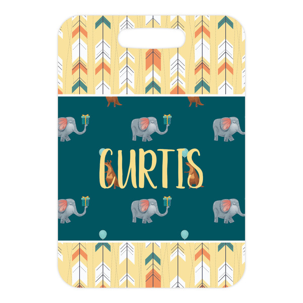 Animal Friend Birthday Metal Luggage Tag - Front Without Strap