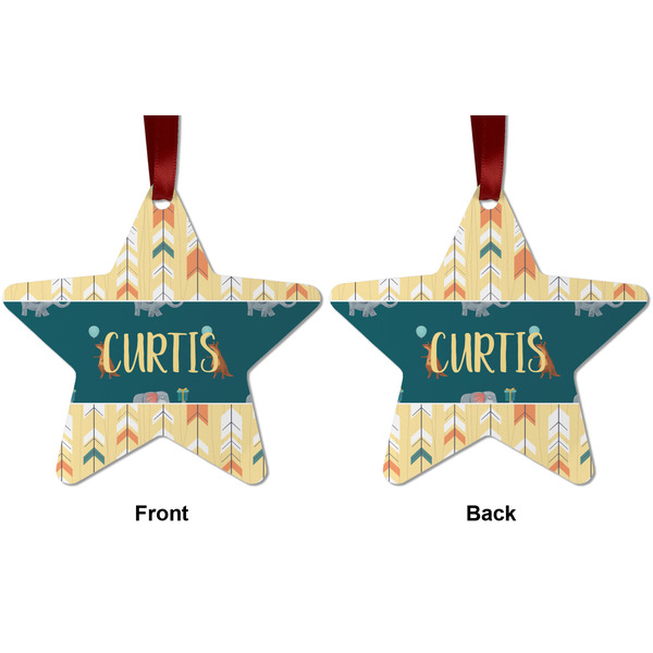 Animal Friend Birthday Metal Star Ornament - Front and Back