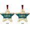 Animal Friend Birthday Metal Star Ornament - Front and Back