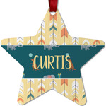 Animal Friend Birthday Metal Star Ornament - Double Sided w/ Name or Text