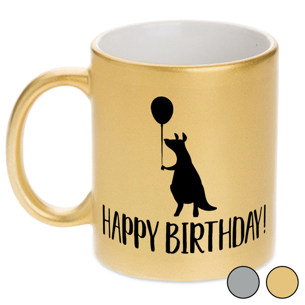 Animal Friend Birthday Metallic Mugs