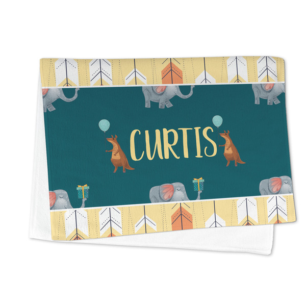 Animal Friend Birthday Microfiber Dish Towel - FOLDED HALF