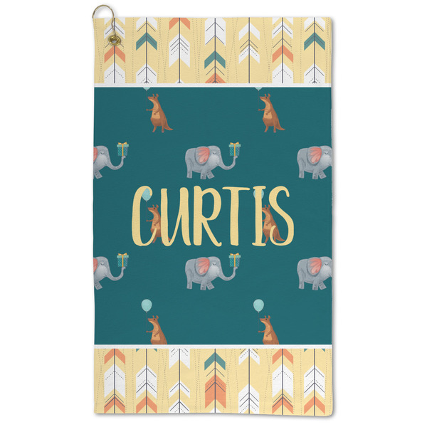 Custom Animal Friend Birthday Microfiber Golf Towel - Large (Personalized)