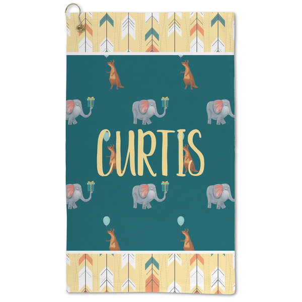 Custom Animal Friend Birthday Microfiber Golf Towel - Large (Personalized)
