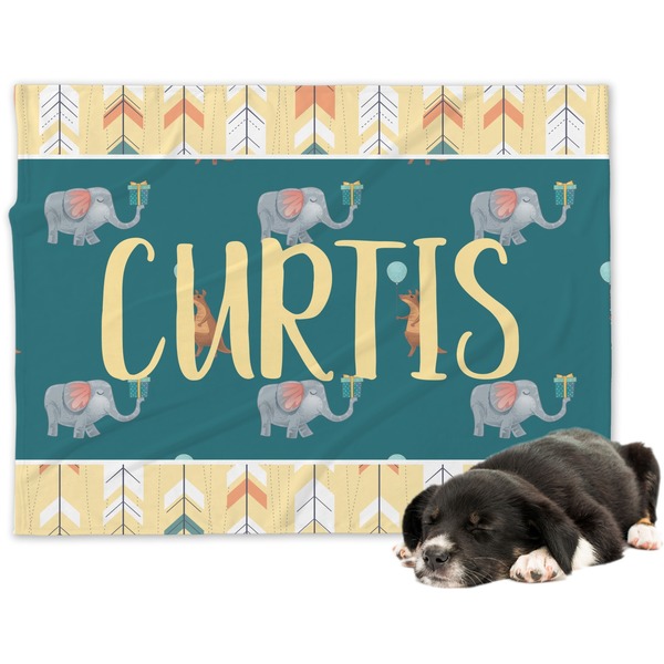 Custom Animal Friend Birthday Dog Blanket - Large (Personalized)