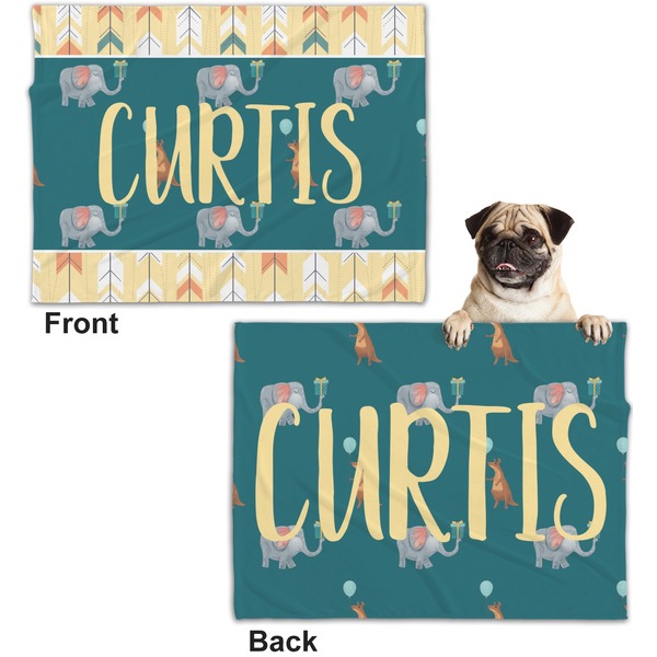Animal Friend Birthday Microfleece Dog Blanket - Regular - Front & Back