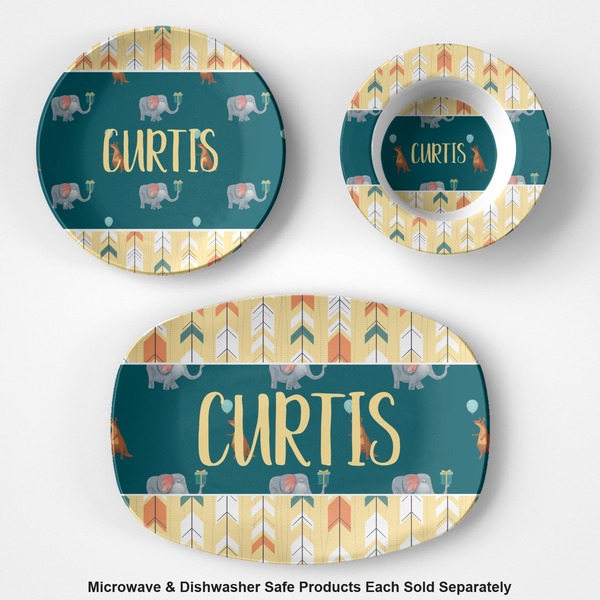 Animal Friend Birthday Microwave & Dishwasher Safe CP Plastic Dishware - Group