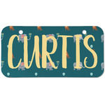 Animal Friend Birthday Mini/Bicycle License Plate (2 Holes) (Personalized)