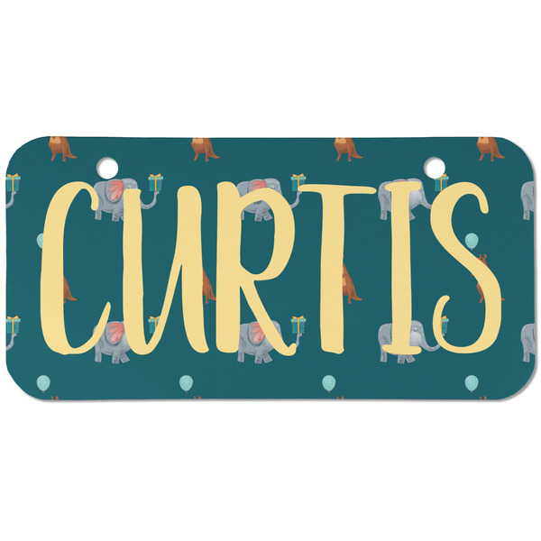 Custom Animal Friend Birthday Mini/Bicycle License Plate (2 Holes) (Personalized)