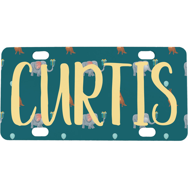 Custom Animal Friend Birthday Mini / Bicycle License Plate (4 Holes) (Personalized)