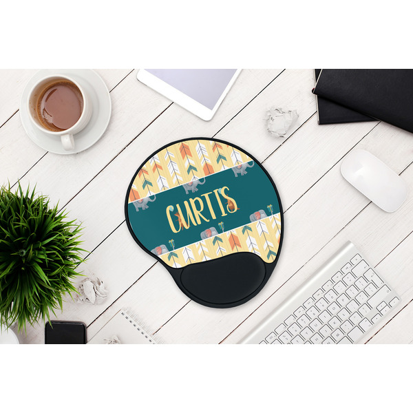 Animal Friend Birthday Mouse Pad with Wrist Rest - LIFESYTLE 1