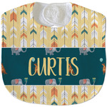 Animal Friend Birthday Velour Baby Bib w/ Name or Text