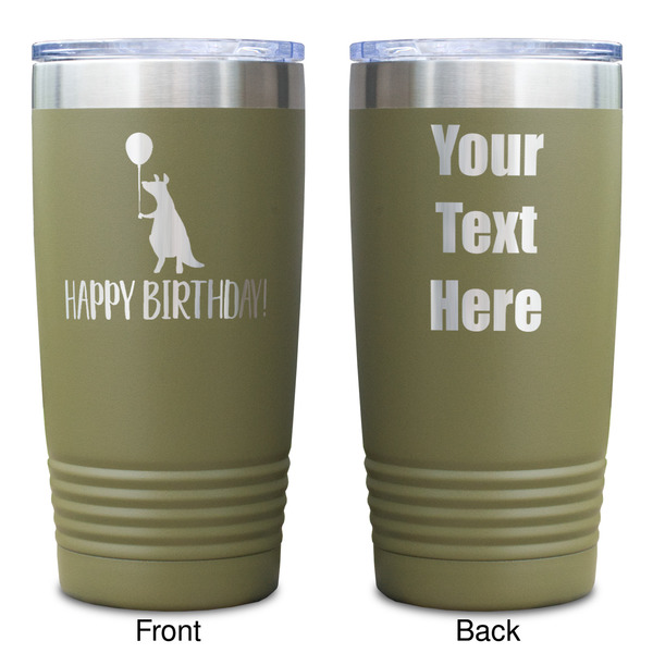 Animal Friend Birthday Olive Polar Camel Tumbler - 20oz - Double Sided - Approval