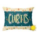 Animal Friend Birthday Outdoor Throw Pillow (Rectangular) (Personalized)