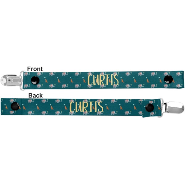 Animal Friend Birthday Pacifier Clip - Front and Back