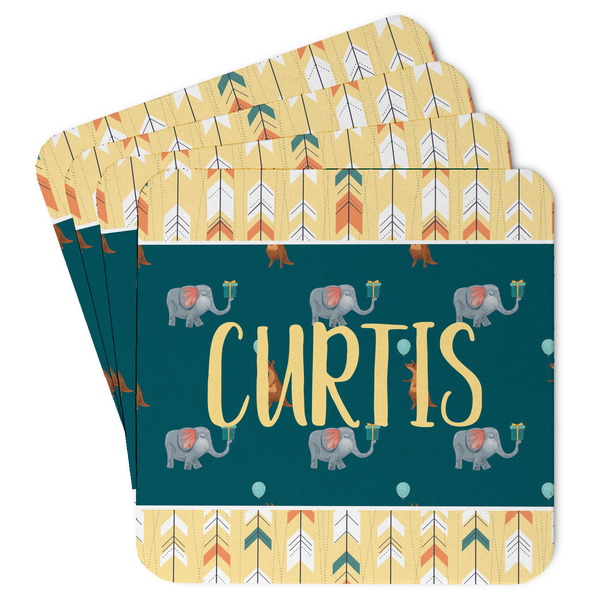 Custom Animal Friend Birthday Paper Coasters (Personalized)