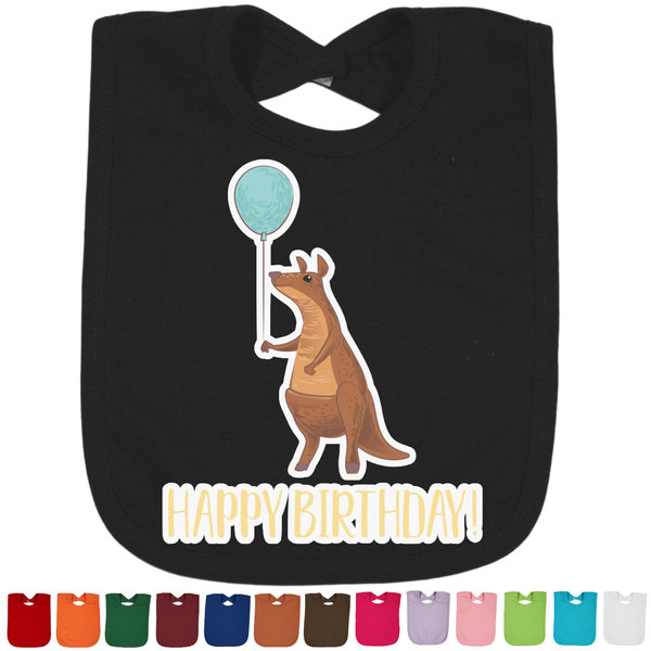 Custom Animal Friend Birthday Cotton Baby Bib (Personalized)