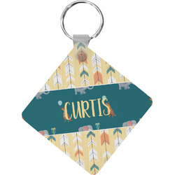 Animal Friend Birthday Diamond Plastic Keychain w/ Name or Text