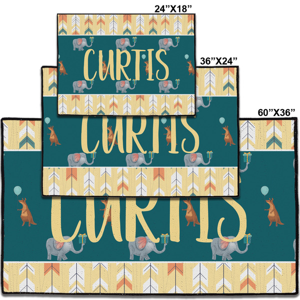Animal Friend Birthday Personalized Door Mat - Group Parent IMF