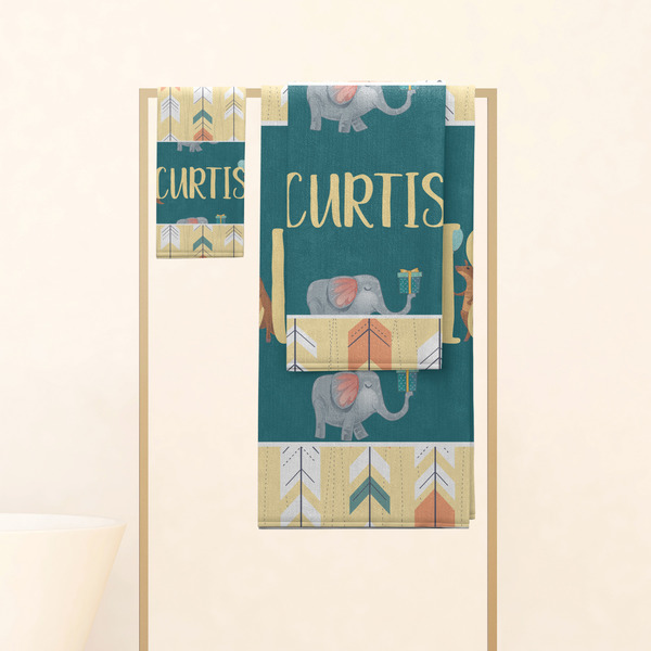 Animal Friend Birthday Personalized Towel Set