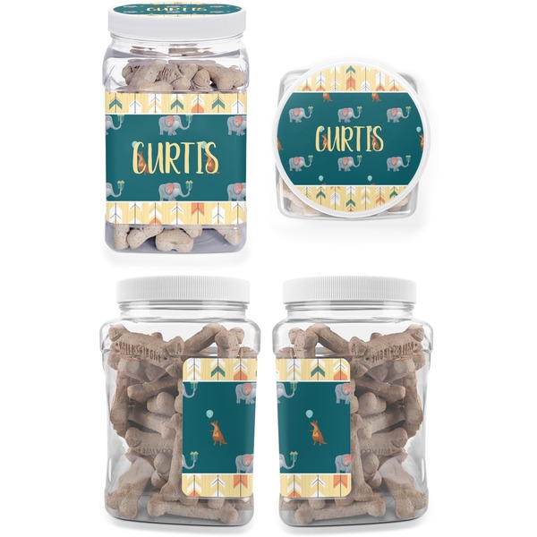 Animal Friend Birthday Pet Treat Jar - Multiple Angles