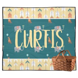 Animal Friend Birthday Outdoor Picnic Blanket (Personalized)