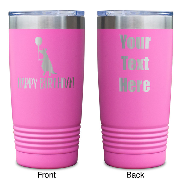 Animal Friend Birthday Pink Polar Camel Tumbler - 20oz - Double Sided - Approval