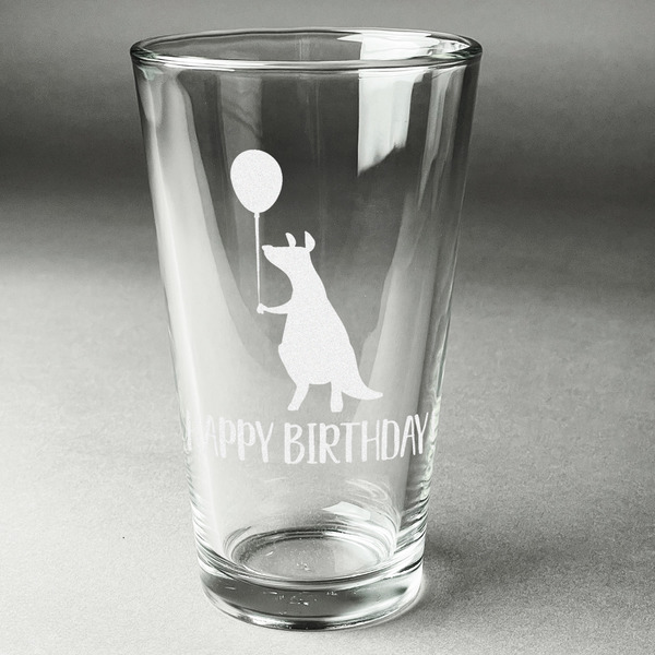 Custom Animal Friend Birthday Pint Glass - Engraved (Personalized)