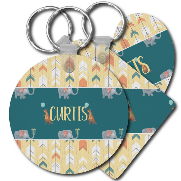 Custom Animal Friend Birthday Plastic Keychain (Personalized)