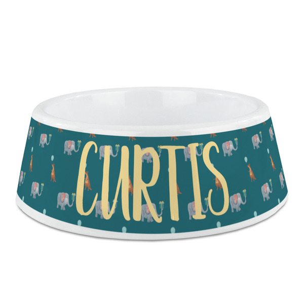 Custom Animal Friend Birthday Plastic Dog Bowl - Medium (Personalized)