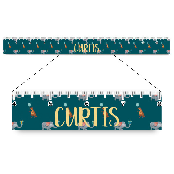 Custom Animal Friend Birthday Plastic Ruler - 12" (Personalized)