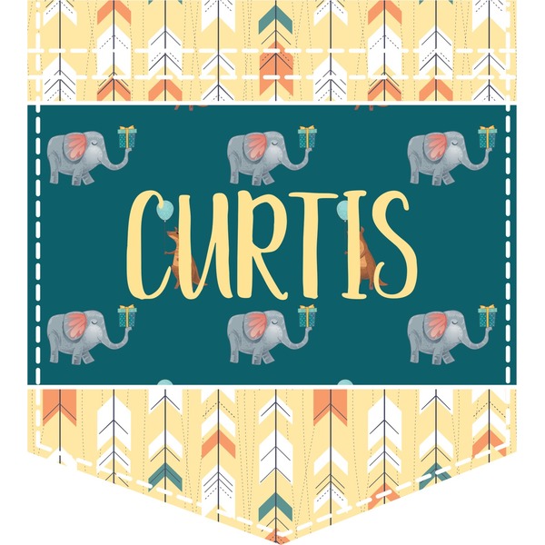 Custom Animal Friend Birthday Iron On Faux Pocket (Personalized)