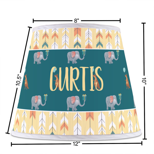 Animal Friend Birthday Poly Film Empire Lampshade - Dimensions